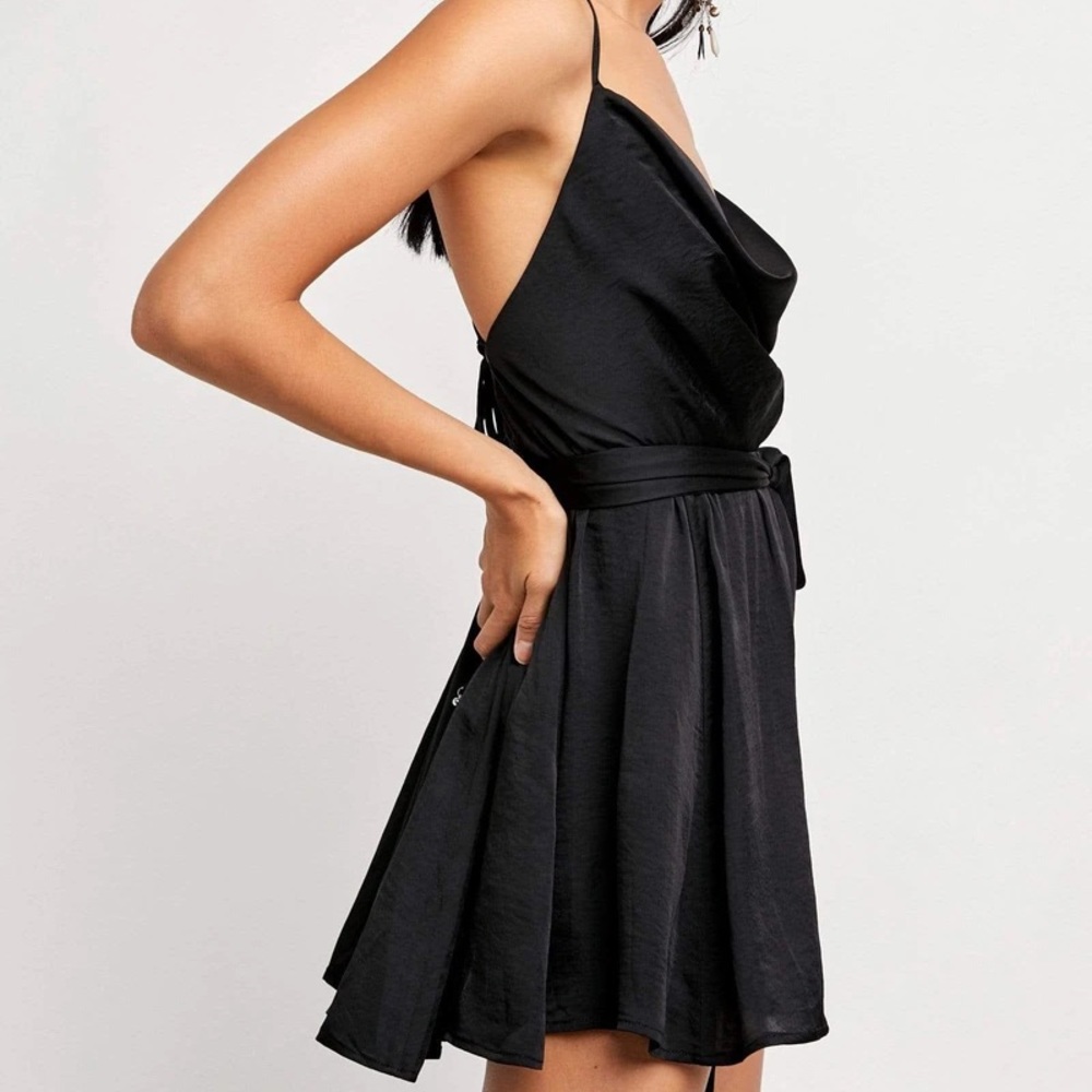 Free People Good Company Black Slip Dress
